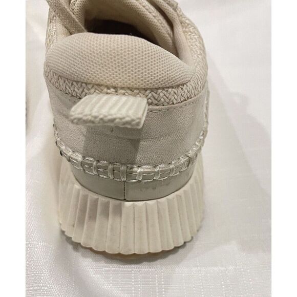 Dolce Vita Denae Sneakers Women’s  Size 8.5M Ivory Vanilla  Woven Shoes - Picture 7 of 8